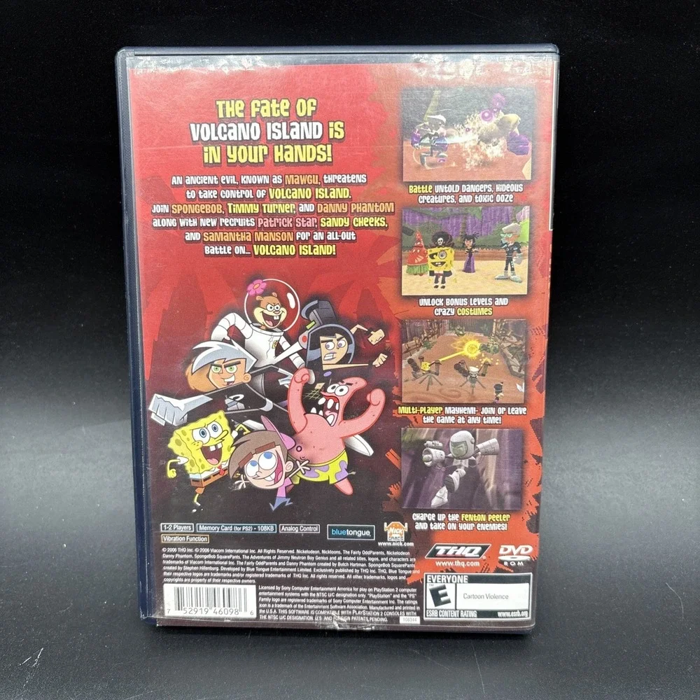 Nicktoons: Battle for Volcano Island (Sony PlayStation 2, 2006) - CIB - Tested